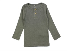 Name It dusty olive melange rib t-shirt